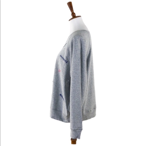 Court & Rowe Gray Embroidered French Terry Top - Picture 3 of 7